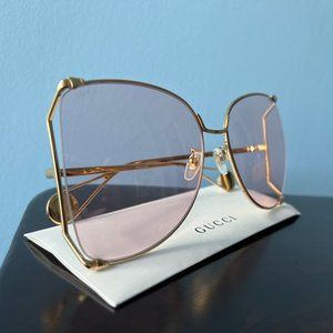Brand New Gucci Butterfly Pink Sunglasses GG0252s